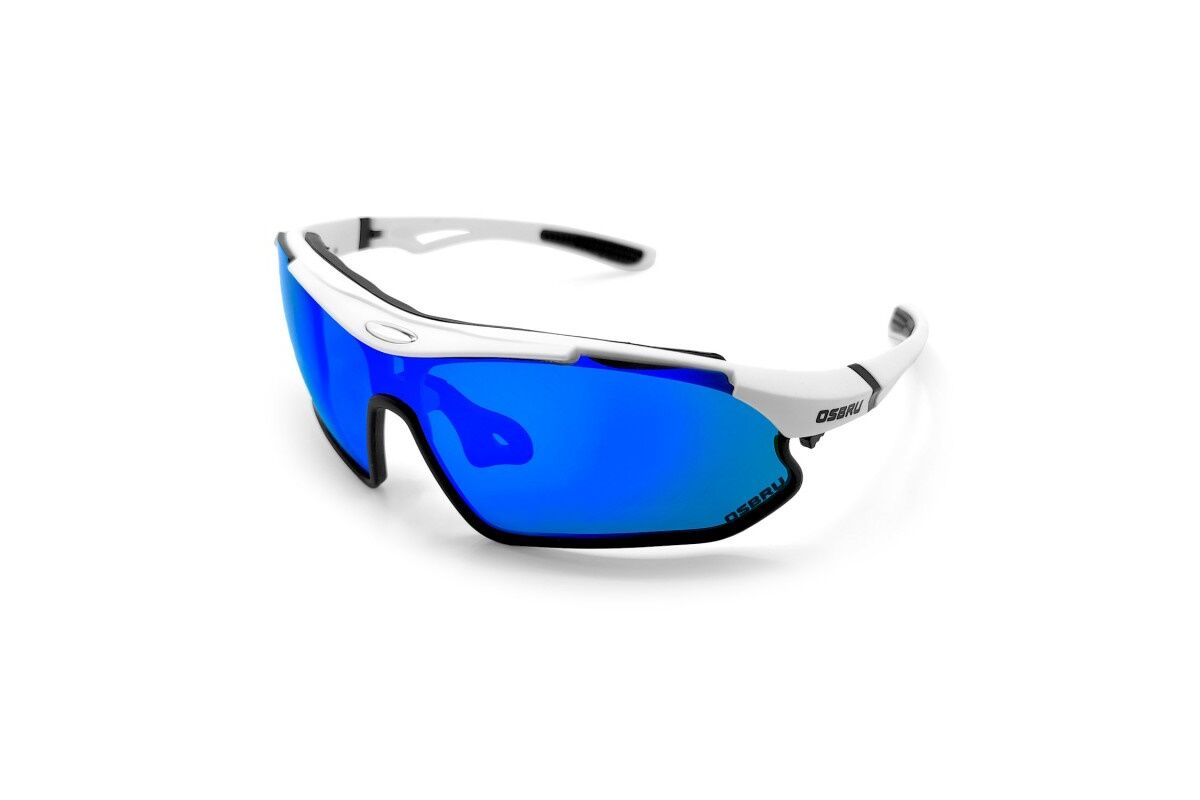 Gafas ciclismo OSBRU RACE MILI - WHITE/BLUE
