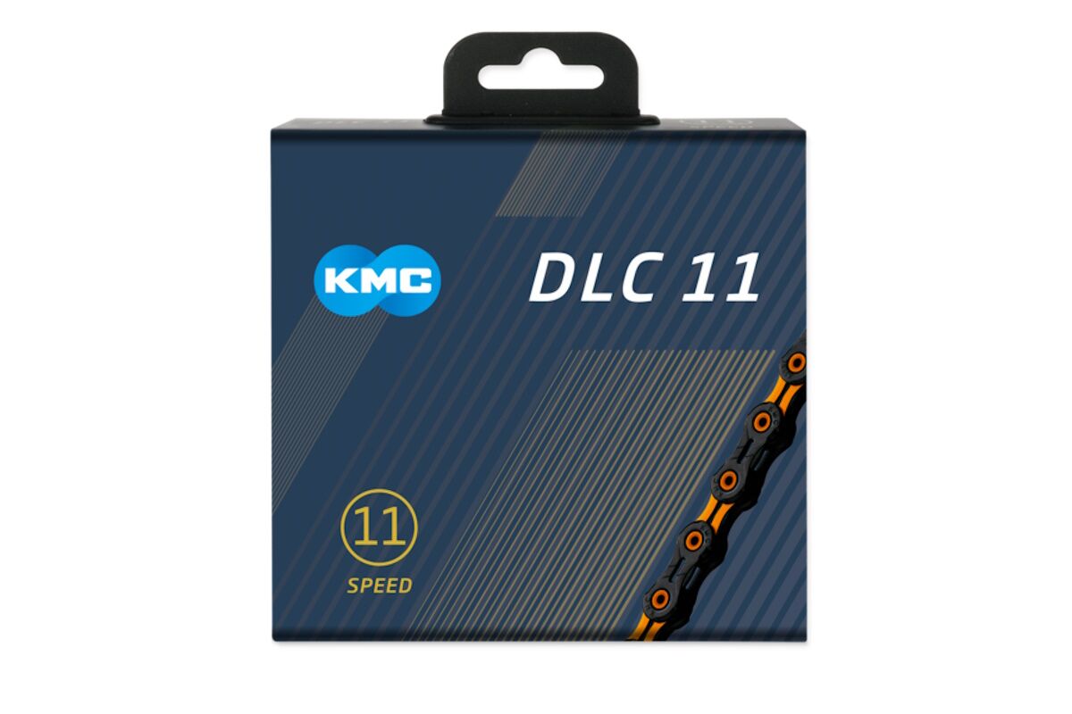 Cadena KMC 11V Super Light DLC NEGRO-NARANJA 118P - Imagen 2