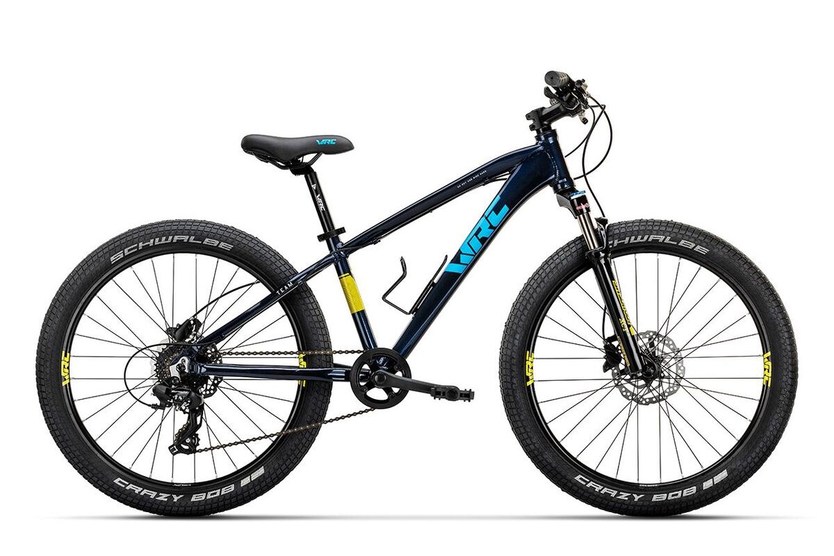 Bicicleta MTB niño 8 a 12 años - 24" - WRC TEAM DISC - BLACK