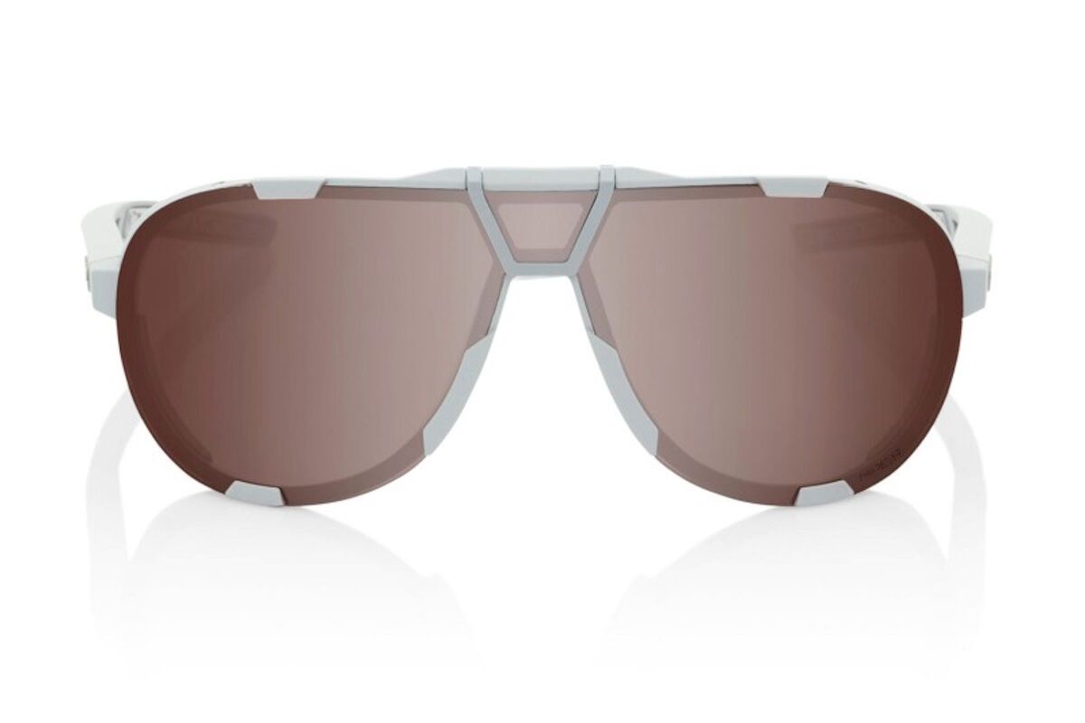 Gafas ciclismo 100% - WESTCRAFT - Soft Tact Stone Grey - HiPER Crimson Silver Mirror Lens - Imagen 2