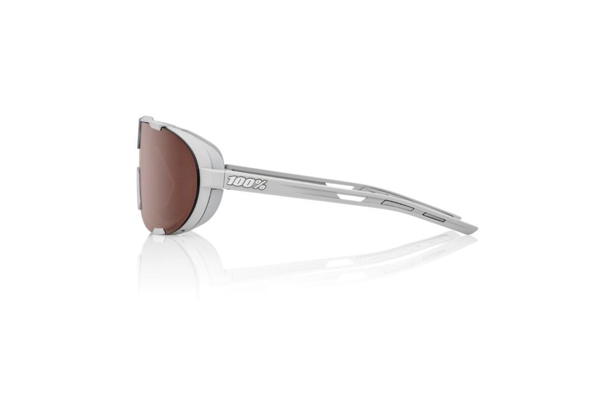 Gafas ciclismo 100% - WESTCRAFT - Soft Tact Stone Grey - HiPER Crimson Silver Mirror Lens - Imagen 3