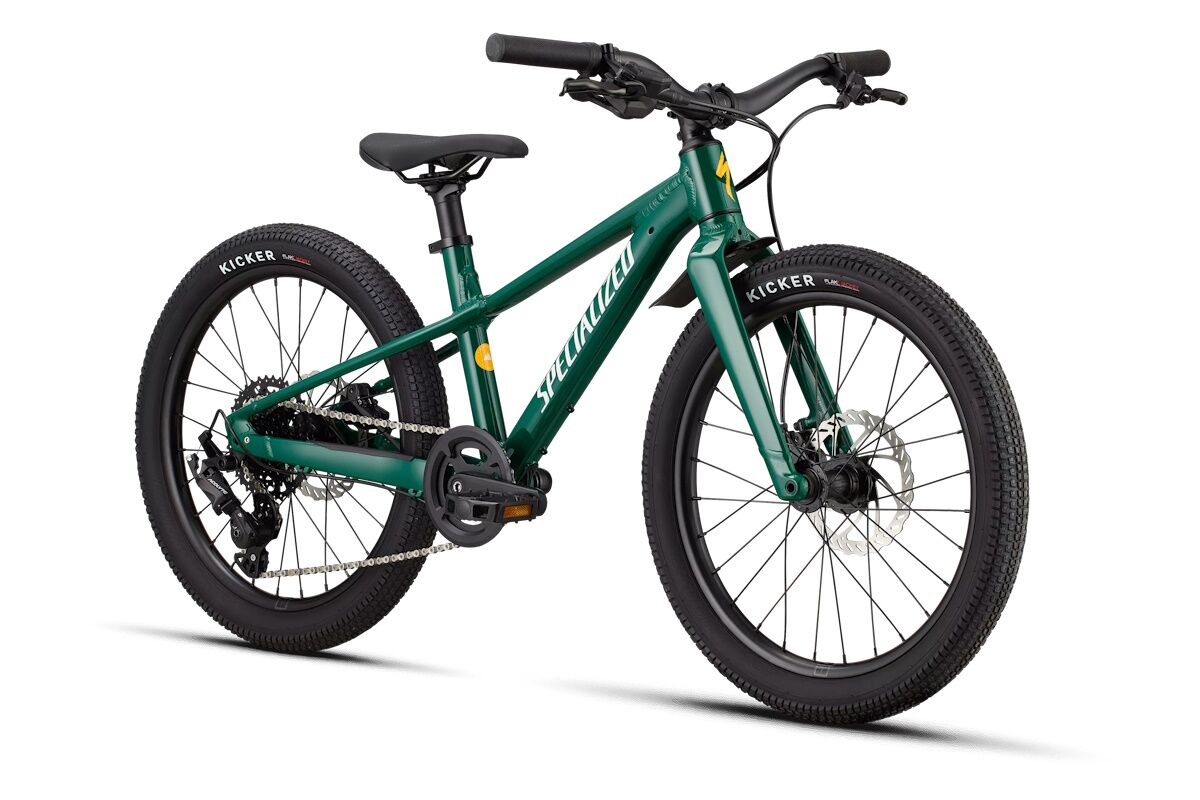 Specialized Riprock 20 INT 2026, MTB infantil, frenos hidráulicos Promax, transmisión 1x8 Acolyte 12-42T, llantas 25 mm, cableado interno. Verde Militar