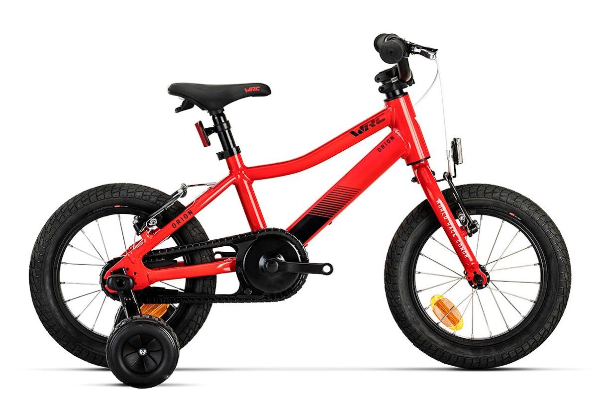 Bicicleta niño 2 a 4 años - 14" - ruedines - Aluminio - WRC ORION - Rojo