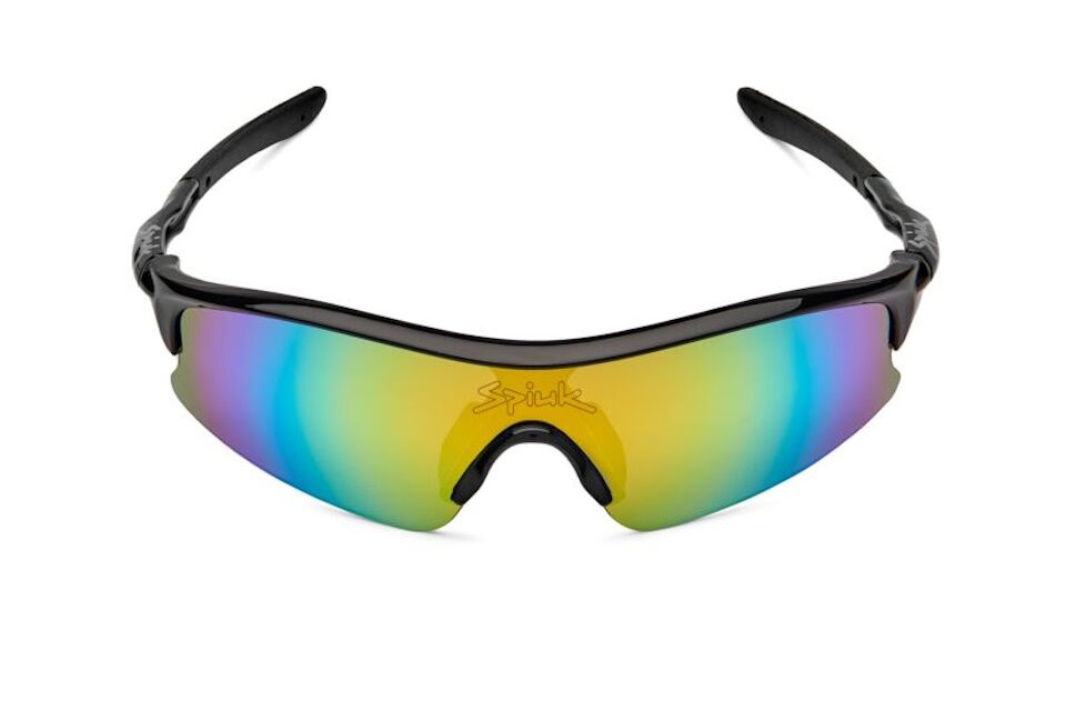 Gafas Infantil SPIUK Frisbee - Montura Negra Lente Espejo Naranja - Imagen 2