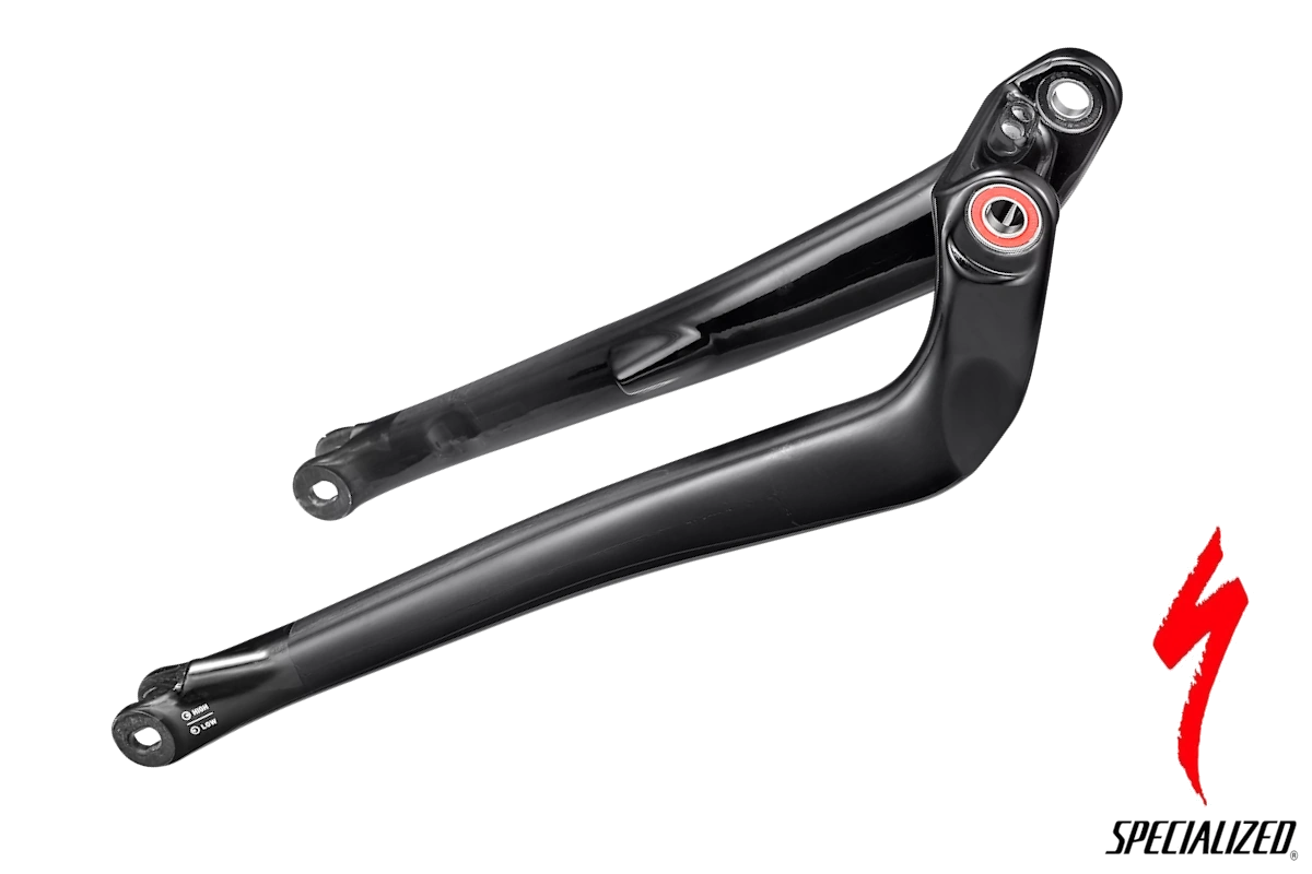 Vaina de carbono FACT de recambio para Turbo Levo Gen.3 con rueda 27,5", puntera 148 x 12 mm y eje pasante. Recambio Specialized SKU:S211500003.