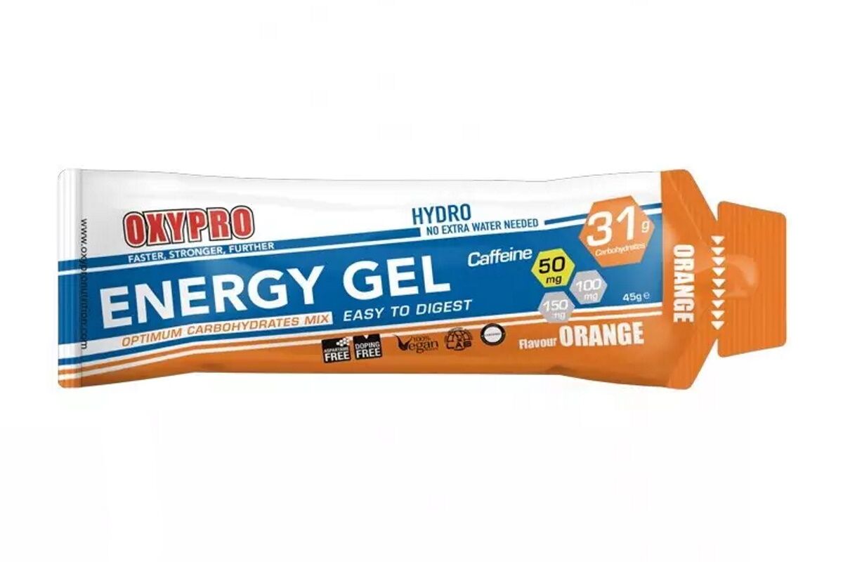 Gel energético OXIPRO - ENERGY Gel líquido - NARANJA 50mg CAFEINA