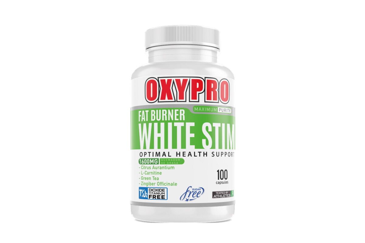 Quemador de grasa OXIPRO White Stim - Light Fat Burner - 100 cápsulas Stim - Fat Burner - 100 cápsulas (copia)