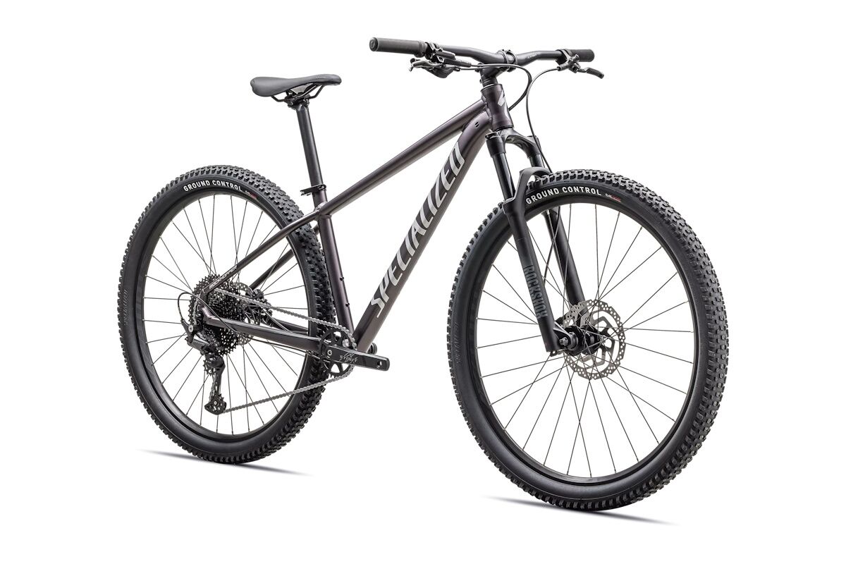 Bicicleta MTB Specialized Rockhopper Comp 27,5" - 29" 2026 aluminio Premium A1 color Satin Nebula Metallic con horquilla RockShox Judy y neumáticos Ground Control.