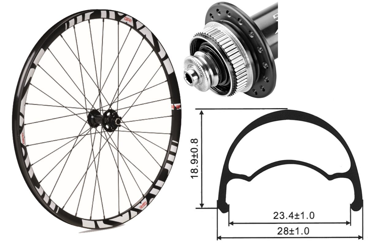 Rueda delantera aluminio MTB GTR SL23 29" Blanco Disc Center Lock Boost