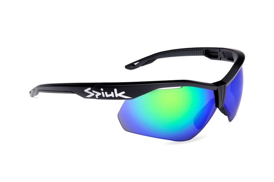 Gafas deportivas SPIUK VENTIX-K - Montura Negra Lente Espejo Verde
