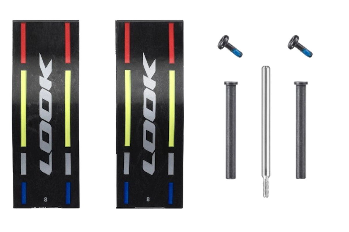 Kit de láminas LOOK Kéo Blade Carbon 8 con herramienta y ejes para ajustar tensión del pedal