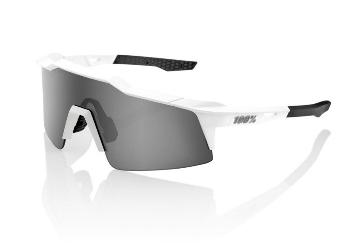 Gafas ciclismo 100% - SPEEDCRAFT® XS - Matte White - Hiper® Silver Mirror Lens