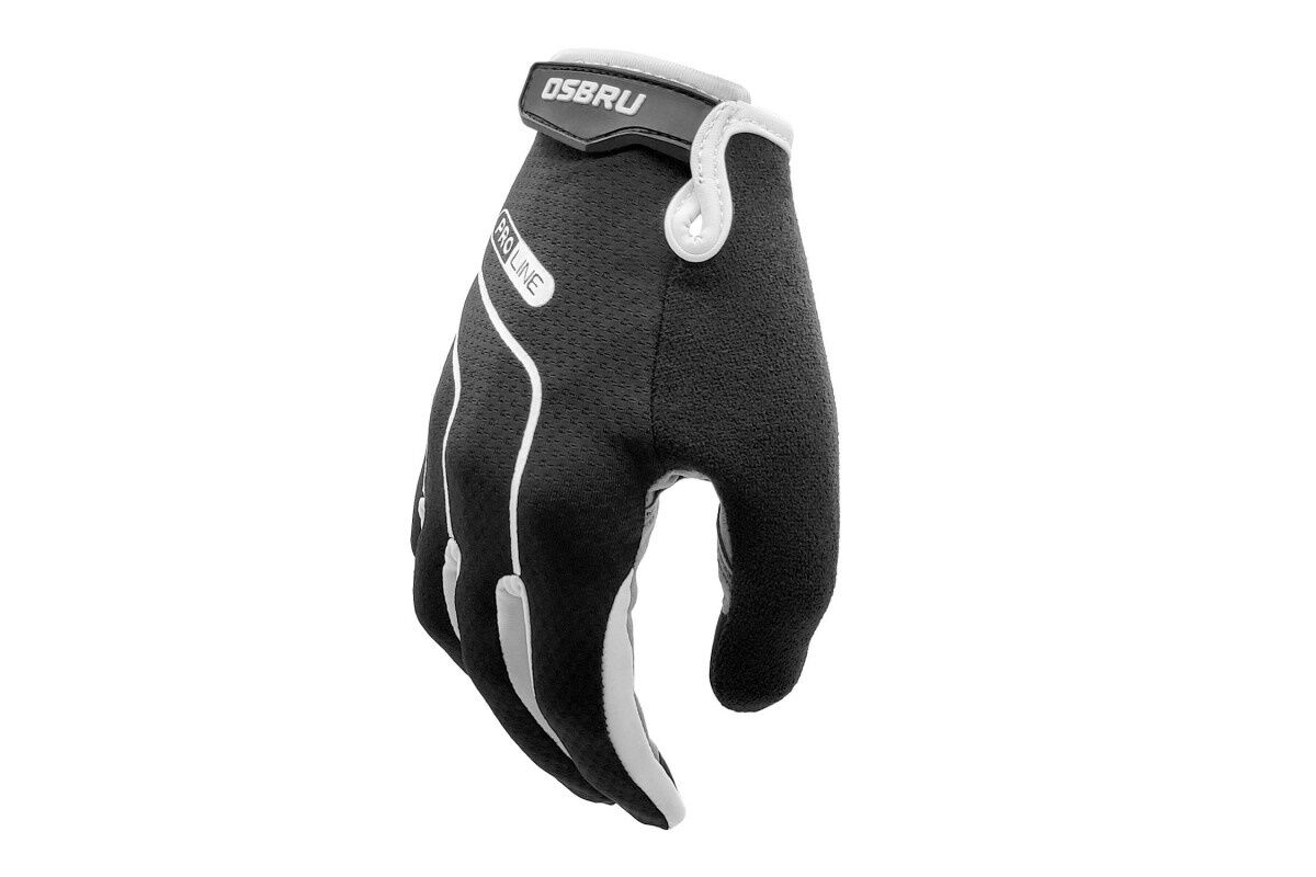 Guantes largos ciclismo OSBRU PRO ZAM - Black/White - Imagen 2