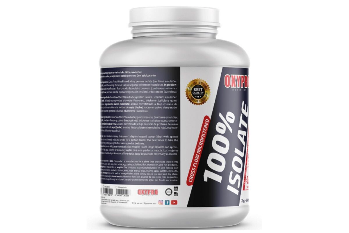Proteina OXIPRO 100% Isolate ISOLAC® CFM Vainilla - 2kg - Imagen 2