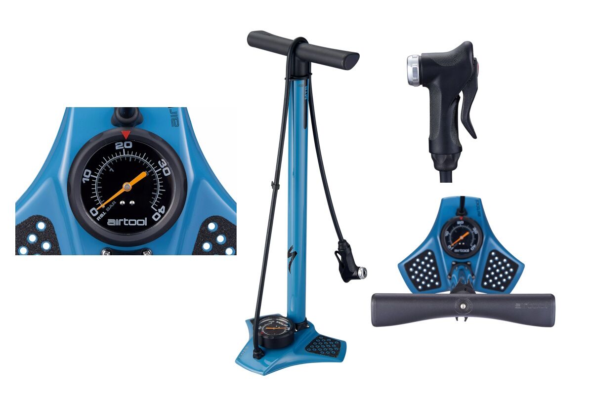 Bomba de Pie de gran volumen Specialized Air Tool MTB 2024 – Calibre de 3" y Tecnología SwitchHitter II
