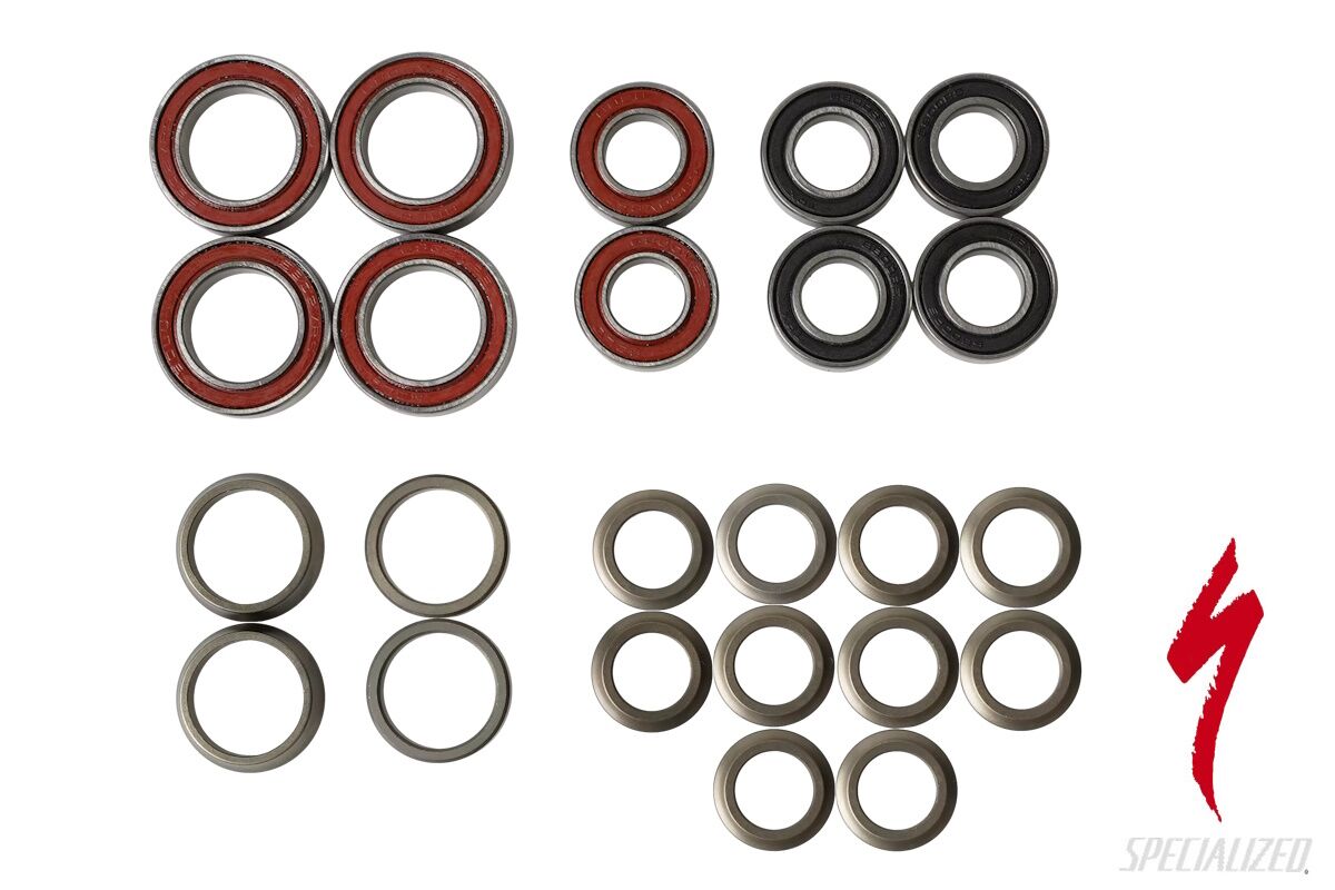 Kit de cojinetes de pivote de suspensión original Specialized 9899-5095 para FSR XC 2009, incluye todos los espaciadores y cojinetes necesarios para el sistema de suspensión.
