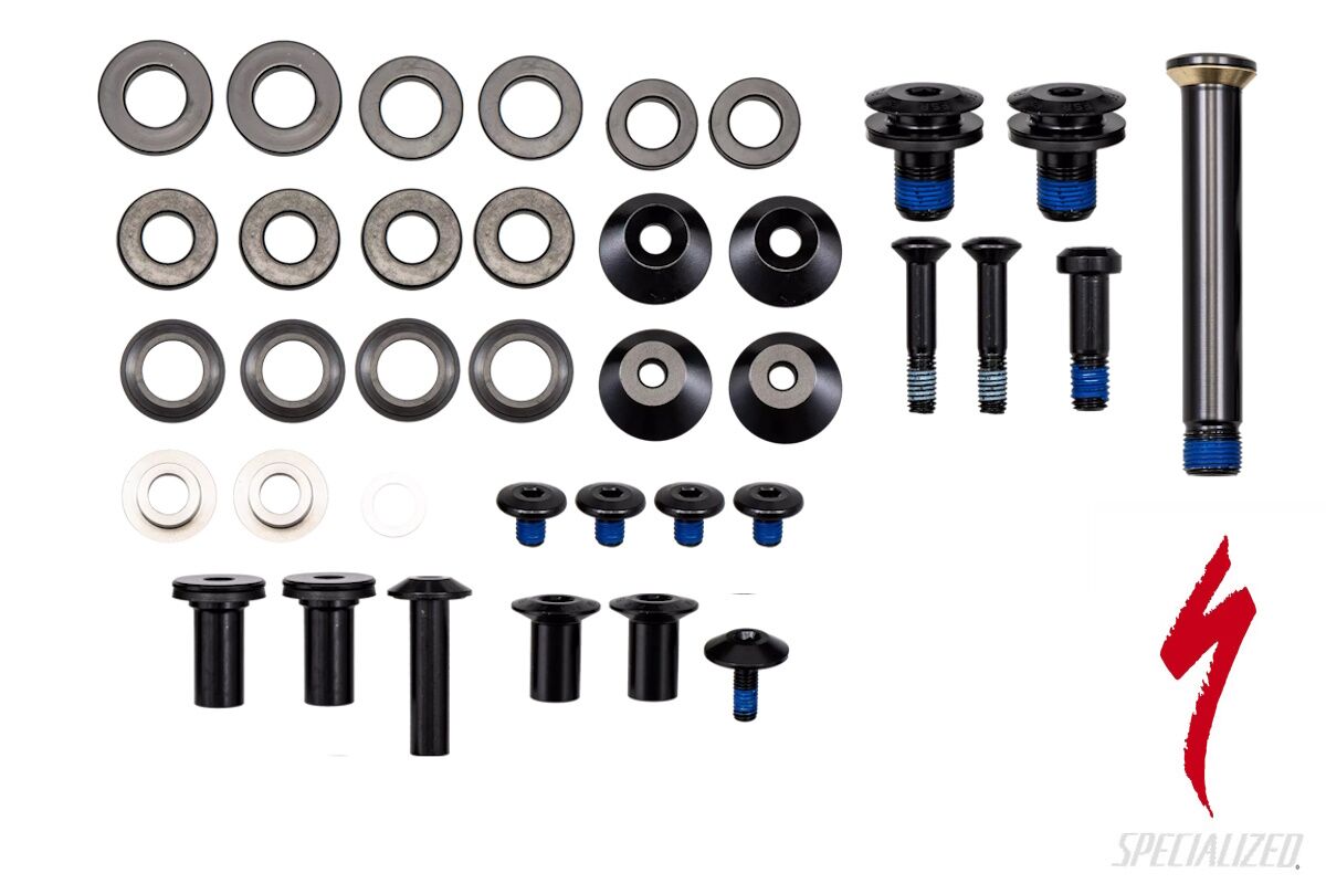 Kit pernos de pivote de suspensión con espaciadores Specialized Stumpjumper 15 Alloy MY25, repuesto original S240500002.