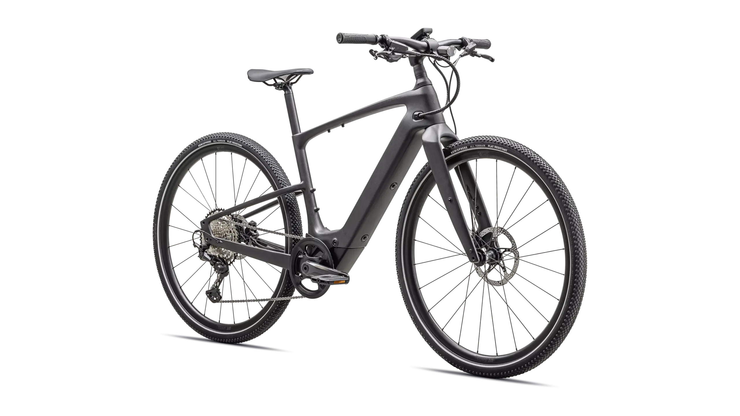 Specialized Vado SL 6.0 Carbon 2 (Turbo Vado SL 2 Carbon) e-bike ligera para commuting y fitness con motor Specialized SL 1.2 de 320W, batería integrada 520Wh y Future Shock 3.2 - Color: Satin Black Micro Speckle / Obsidian Frost