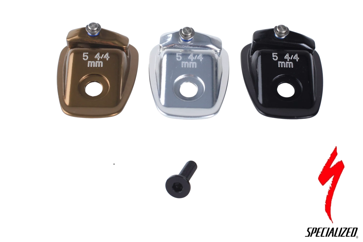 Kit guía salida cables 2x tubo diagonal aluminio Specialized S146500004 en tres colores bronce plata negro con tornillo incluido