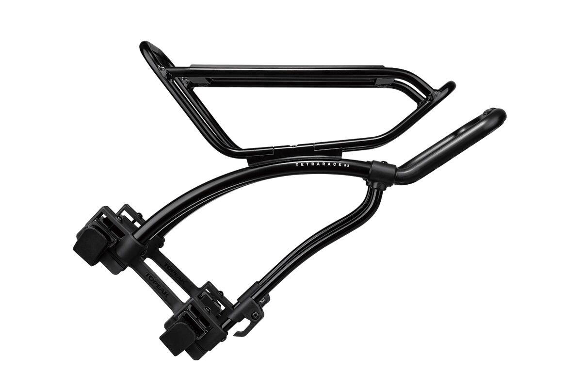 Portaequipajes trasero Topeak TetraRack R2 original para carretera, montaje rápido en tija, sistema QuickTrack, compatible con bolsas MTX, elementos de autenticidad y garantía oficial