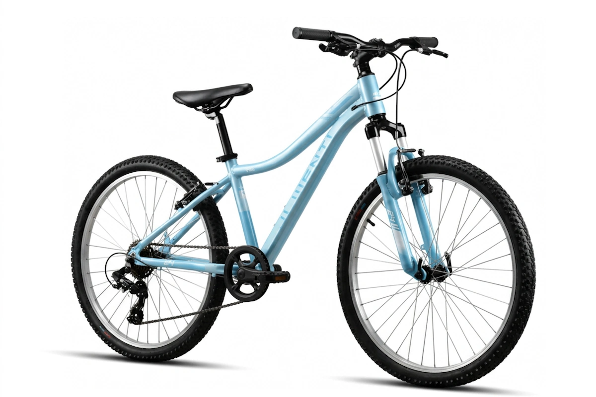 Bicicleta juvenil JL Wenti 24 aluminio barra baja celeste referencia 37326