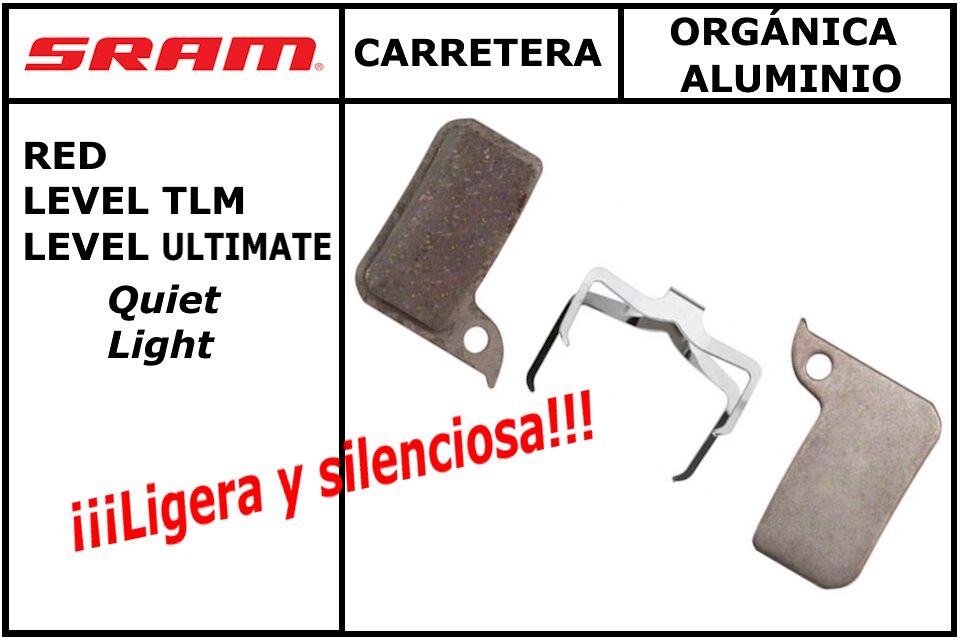 Pastillas de freno Sram Road Red/Level TLM/Ultimate Organica Aluminio