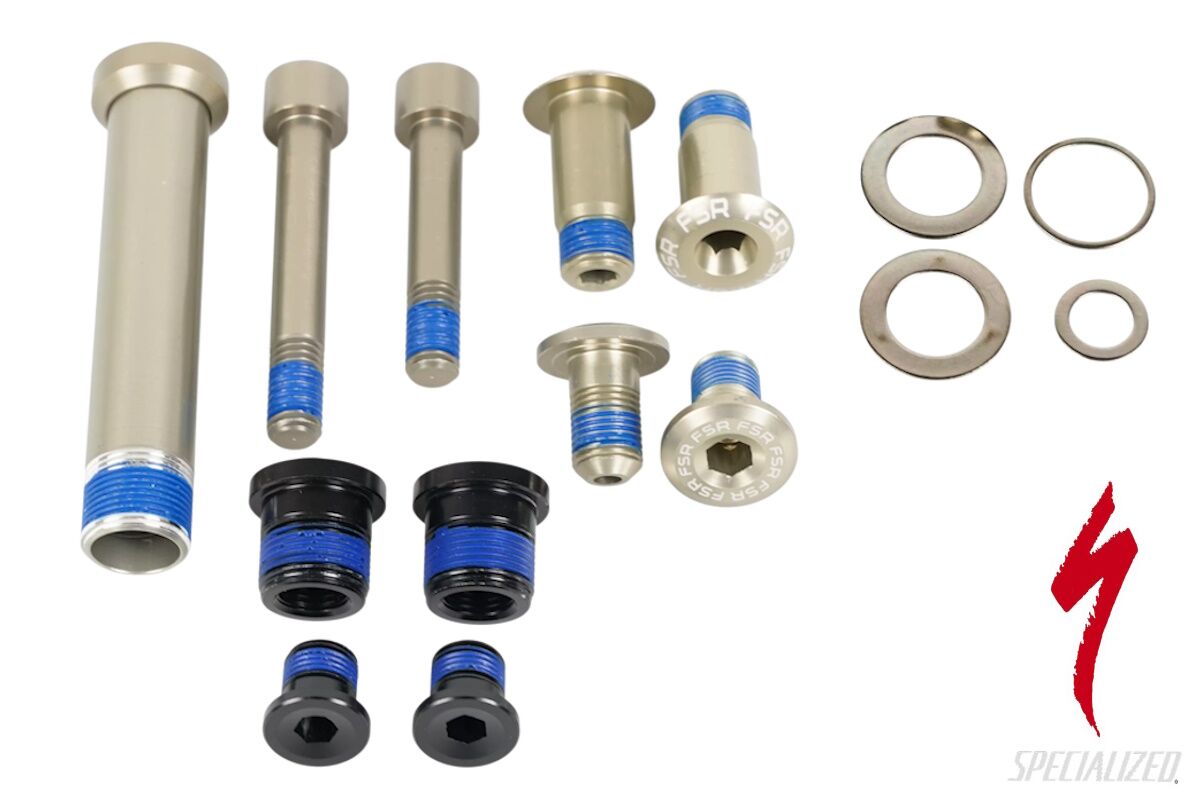 Kit de pernos de pivote de suspensión original Specialized S160500003 para Camber 2016-2018, incluye eje principal, pernos Horst Link y arandelas