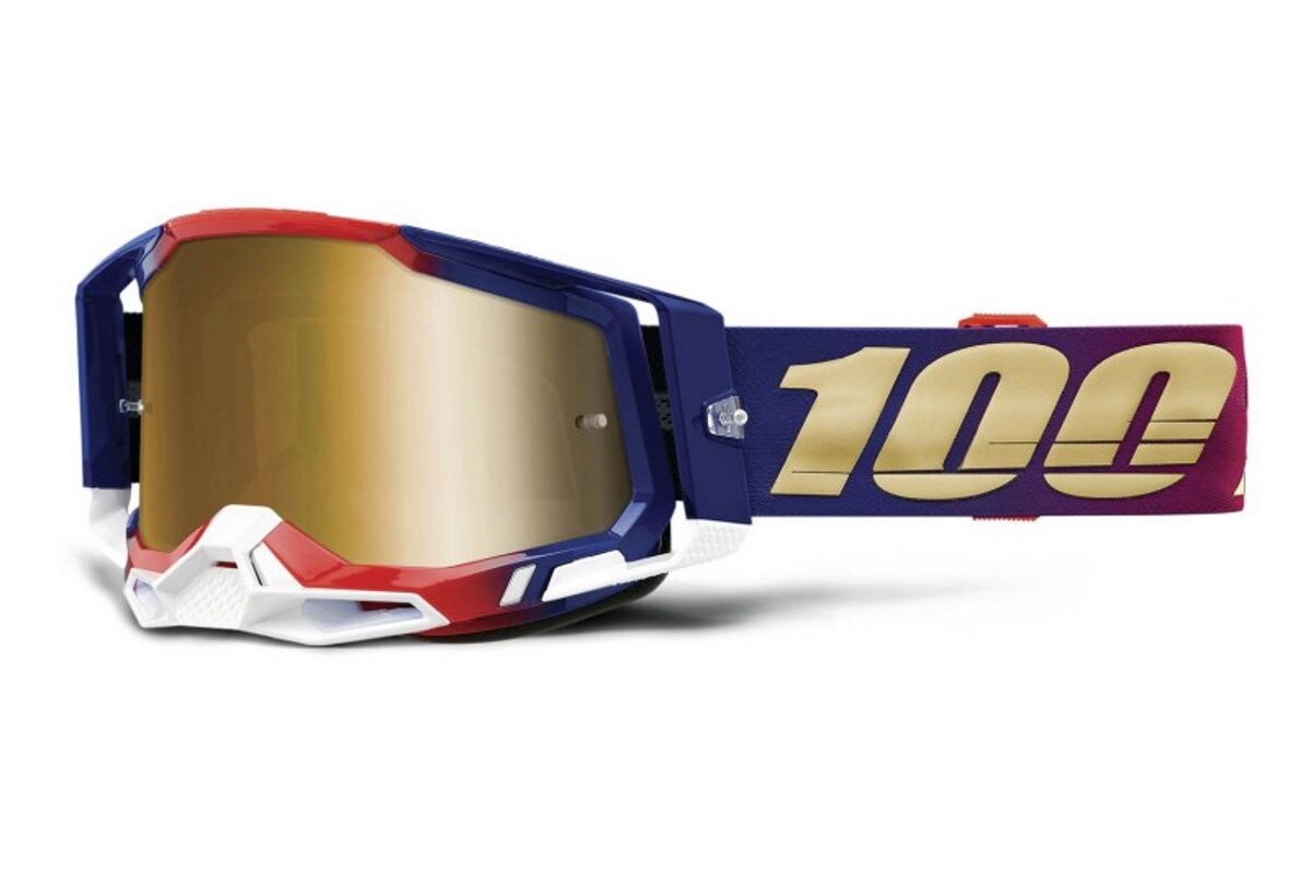 Gafas máscara 100% - RACECRAFT2 Goggle - United - True Gold Mirror Lens