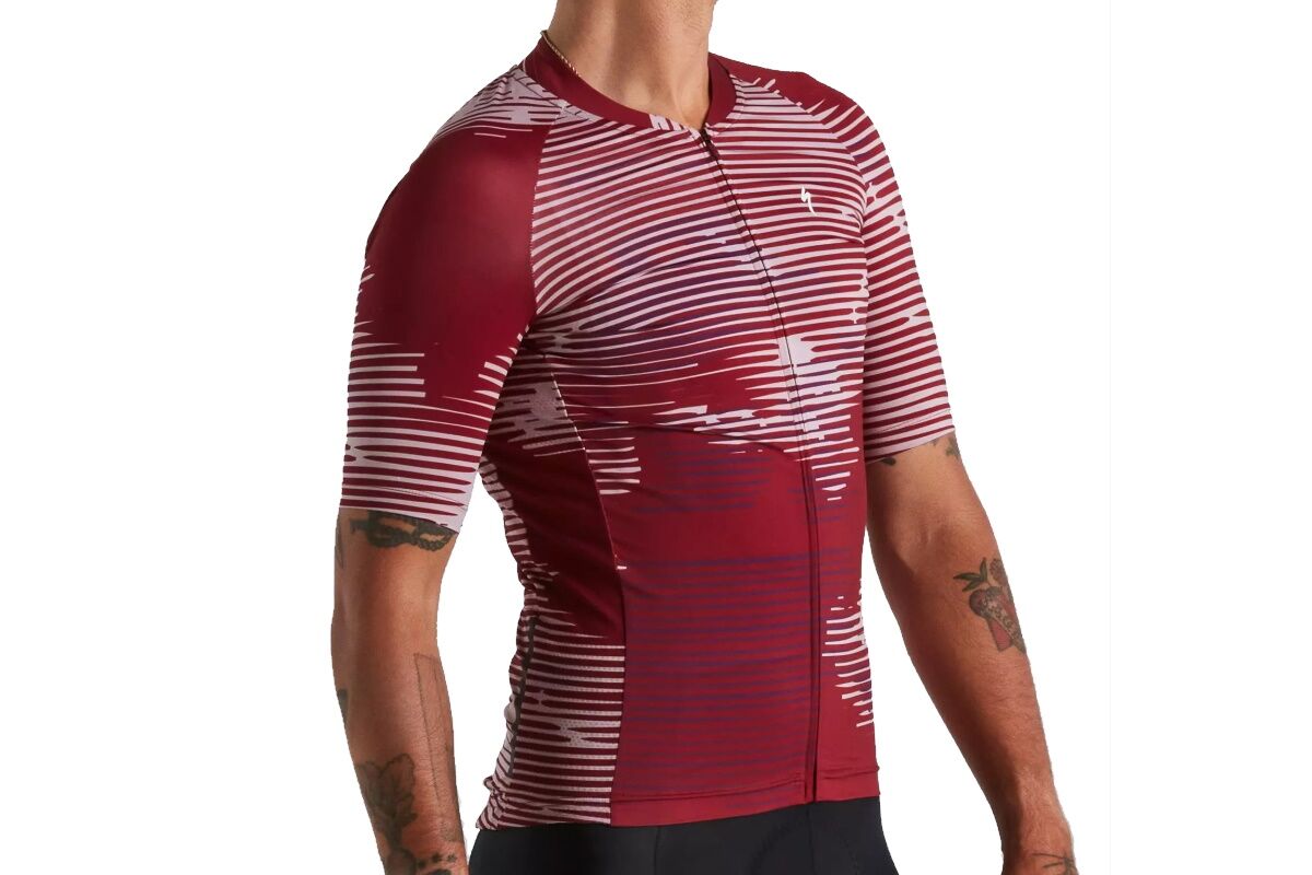 Maillot manga corta hombre SPECIALIZED - SL BLUR - MAROON