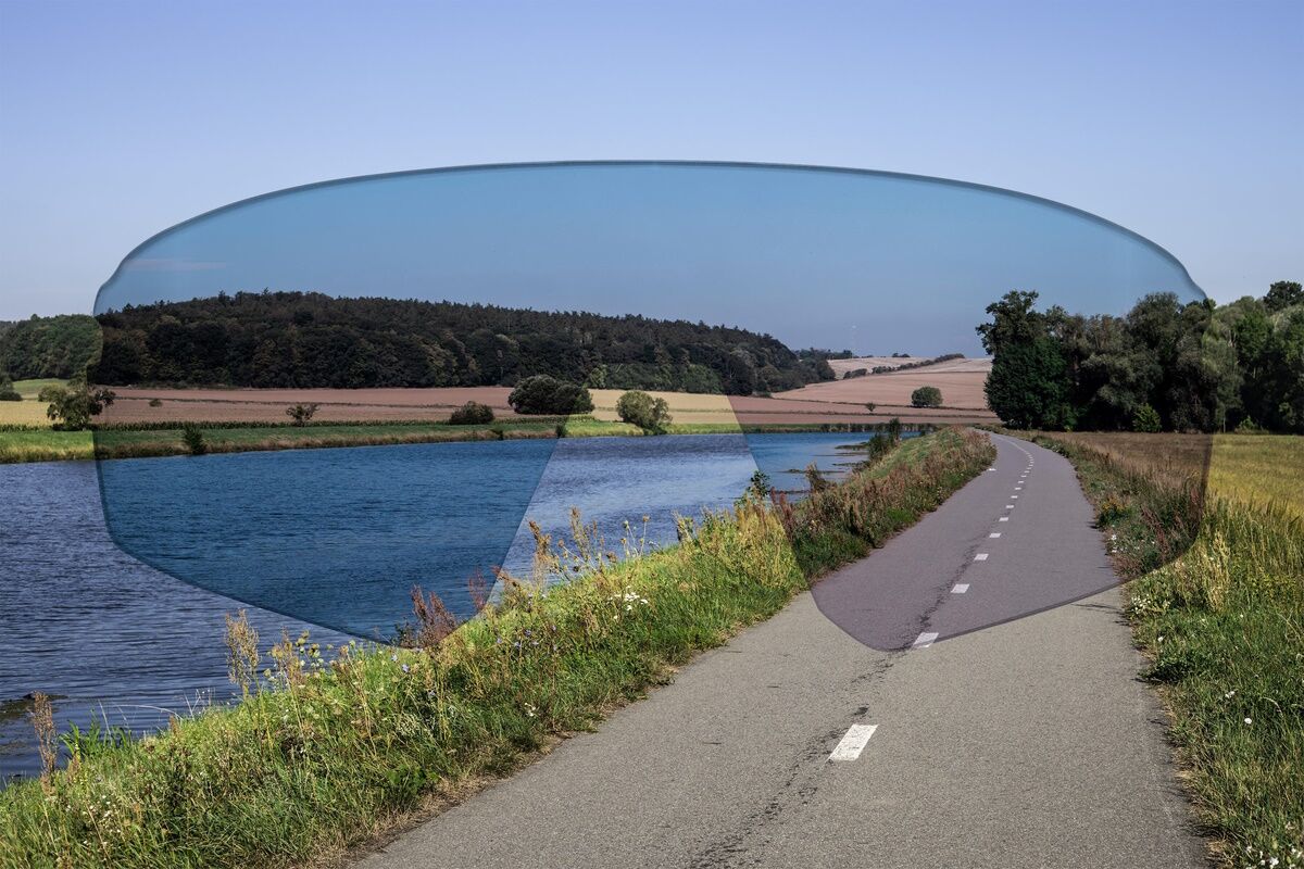 Gafas ciclismo FORCE SONIC NEGRO-BRONCE LENTE ESPEJO - Imagen 4