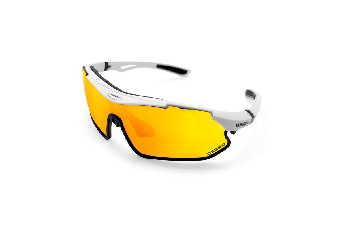 Gafas ciclismo OSBRU RACE MILI - WHITE/GOLD
