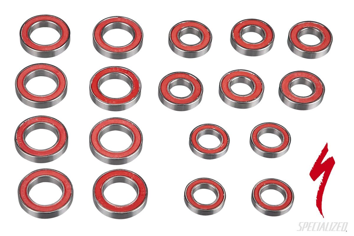 Kit de rodamientos de pivote original Specialized S210600001 para Kenevo SL 2022, incluye 8 rodamientos 17286V, 6 rodamientos 6901-2RS y 4 rodamientos 6801-2RS, repuesto de suspensión de alta precisión.