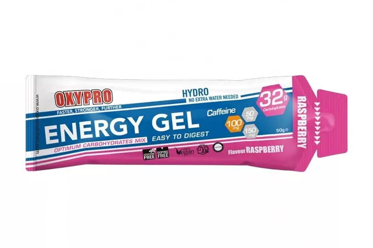 Gel energético OXIPRO - ENERGY Gel líquido - FRAMBUESA 100mg CAFEINA