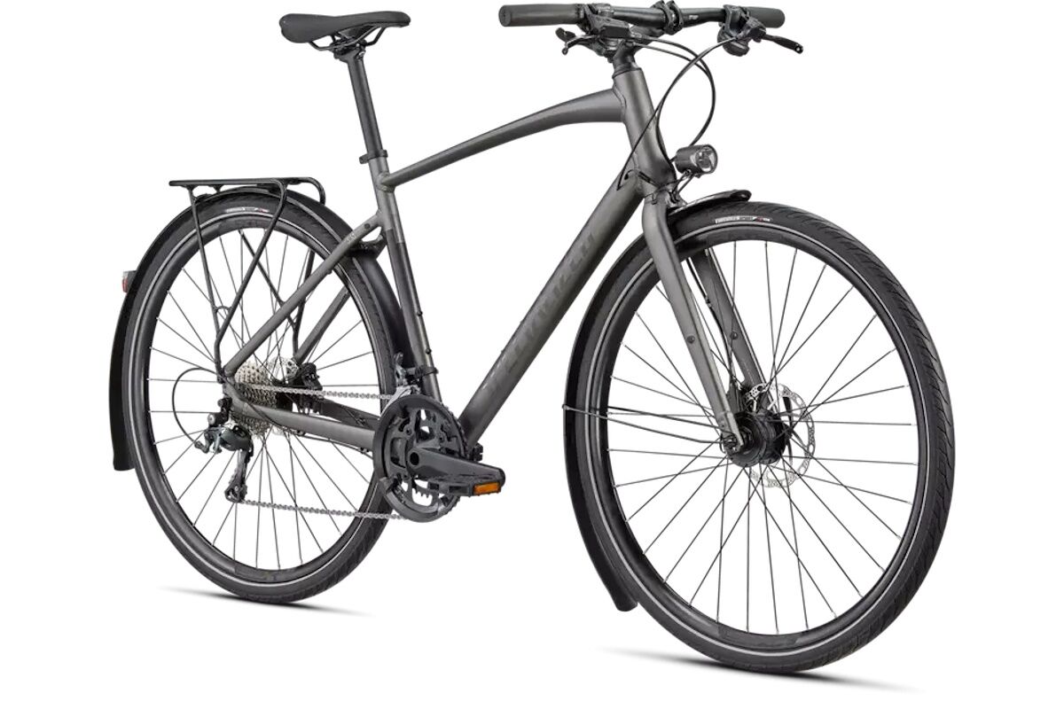Specialized Sirrus 3.0 EQ – Urbana fitness equipada con portabultos Racktime, guardabarros DRYTECH y luces a dinamo (Shimano Tiagra 2x10) - Imagen 2