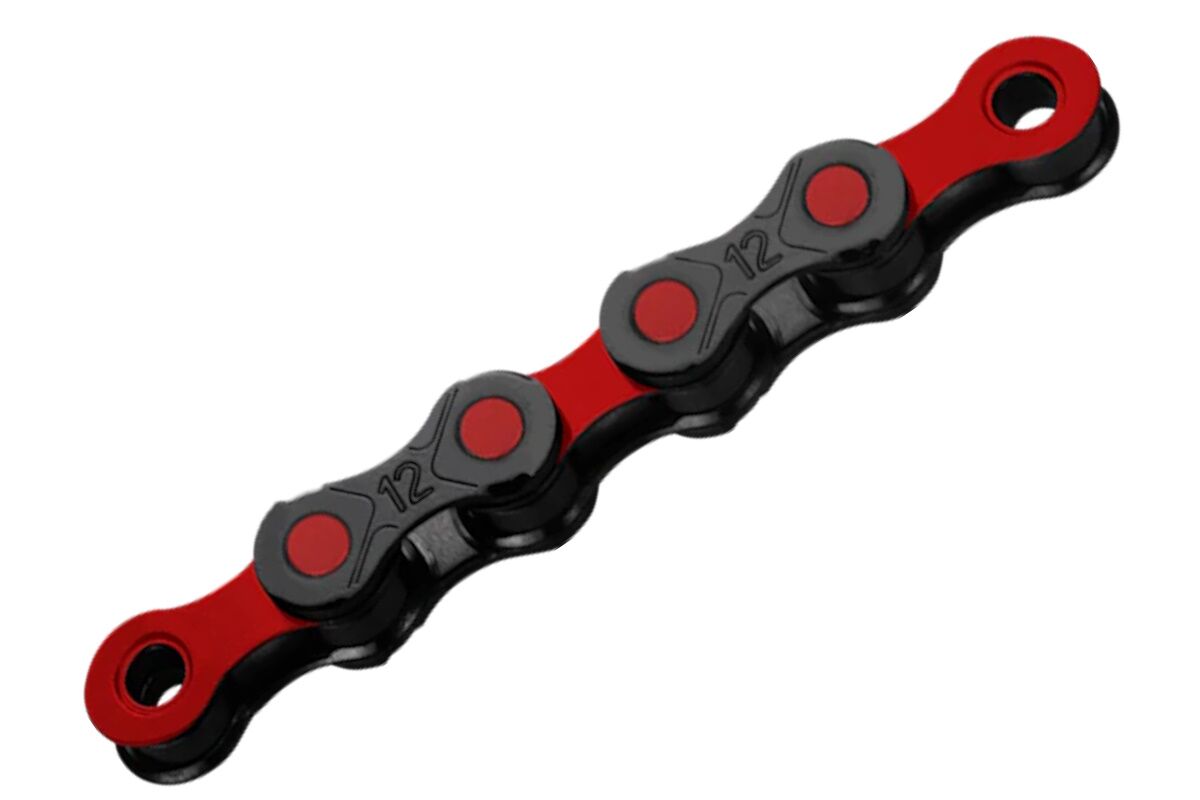 Cadena KMC DLC 12V NEGRO/ROJO126P