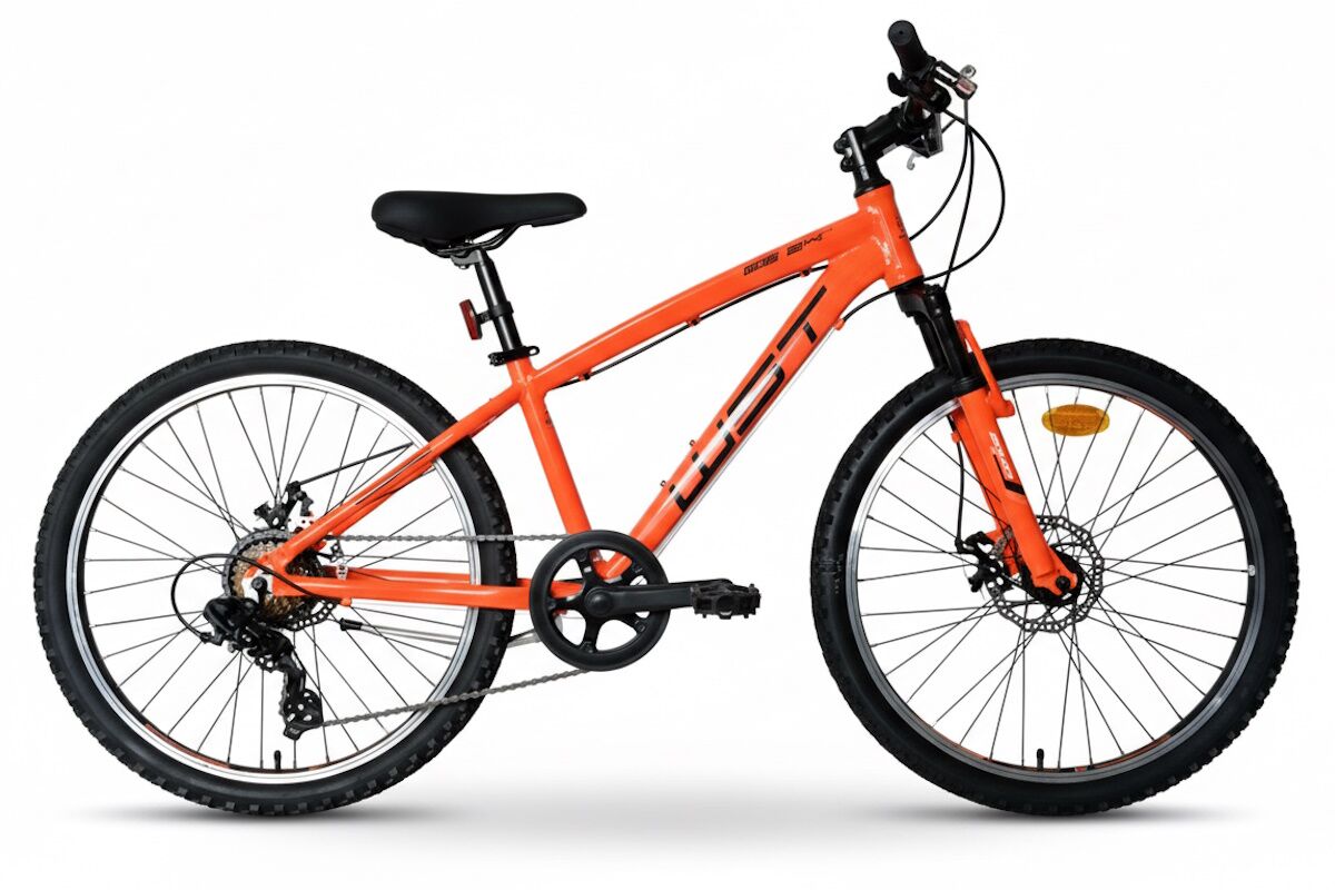 MTB Aluminio 24” WST Cosmo | 1x7 Shimano Tourney, Frenos Disco Mecánico, Suspensión, Ruedas Aluminio - Imagen 7