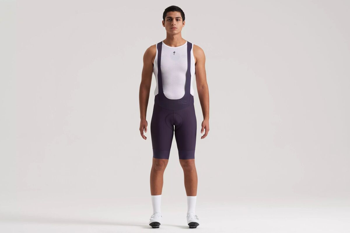Culote con tirantes Prime Specialized hombre | Badana Body Geometry Triple Density color purpura
