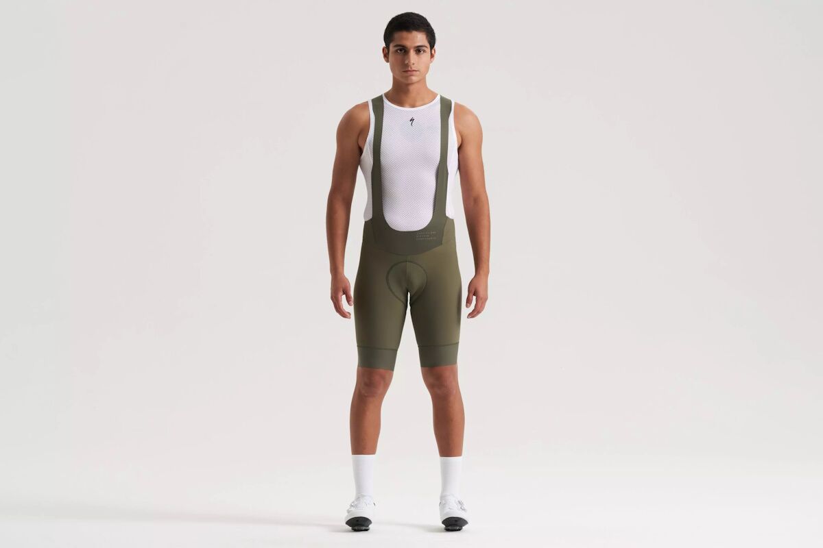 Culote con tirantes Prime Specialized hombre | Badana Body Geometry Triple Density color oak green