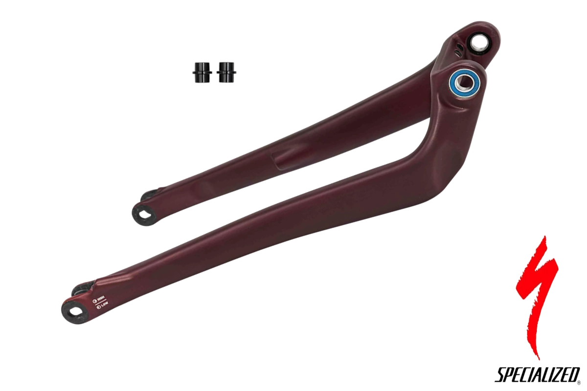Vaina de carbono FACT de repuesto para Turbo Levo Expert Gen.3 con rueda 27,5" y puntera 148 x 12 mm tipo eje pasante. Specialized SKU:S221500002 color Maroon