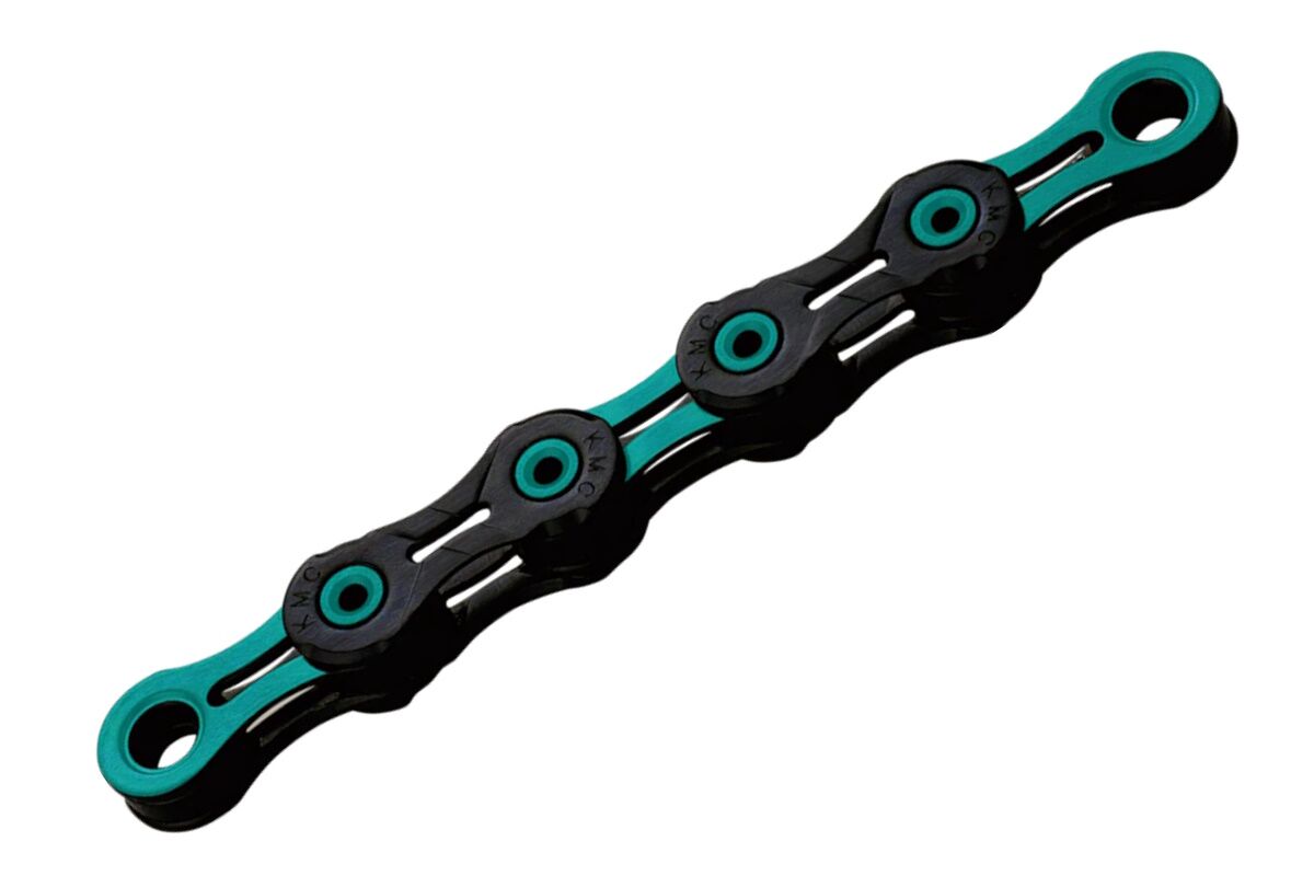 Cadena KMC 11V Super Light DLC NEGRO-CELESTE118P
