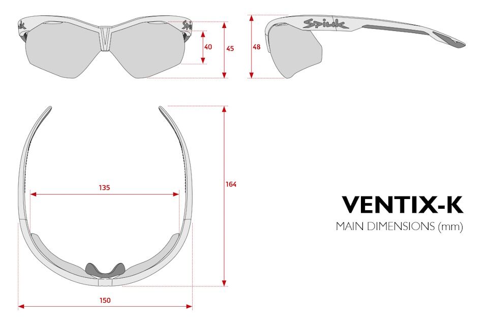 Gafas deportivas SPIUK VENTIX-K - Montura Gris Lente Espejo Amarillo - Imagen 2