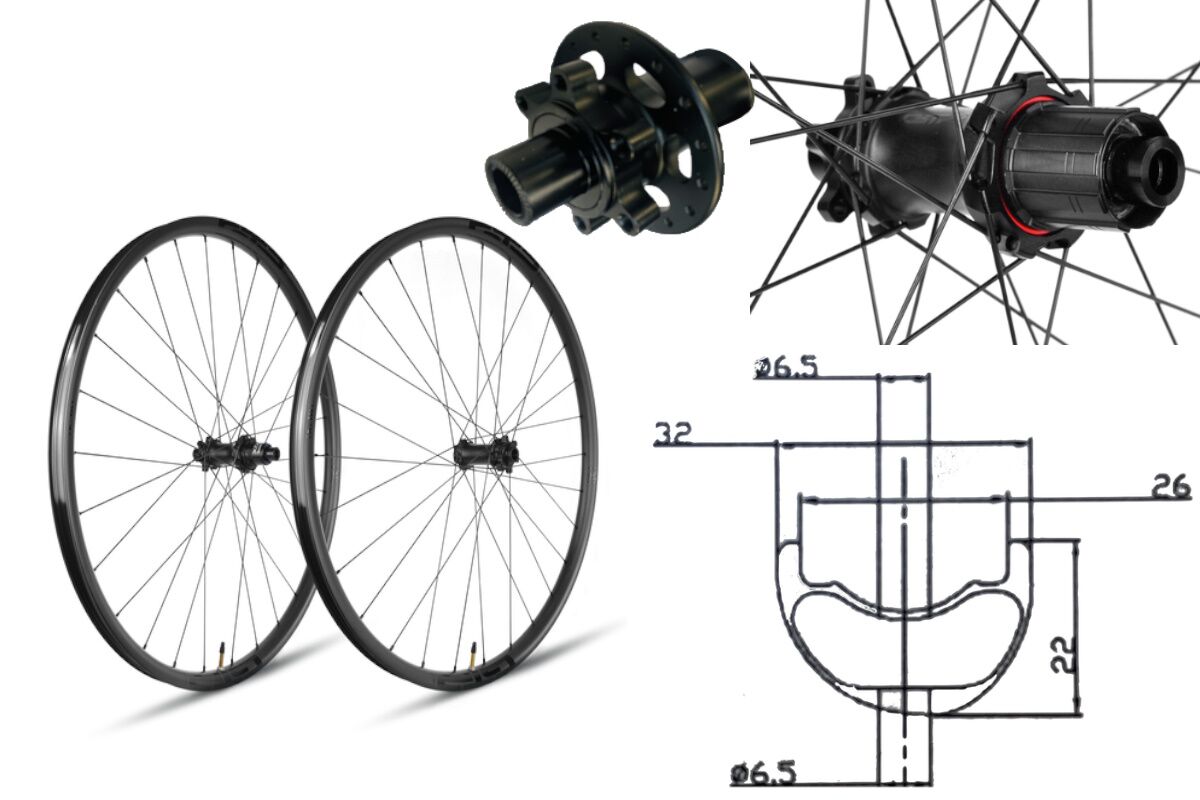 Ruedas carbono MTB GTR SL25-SP disco 6 Tornillos Shimano 11v Boost