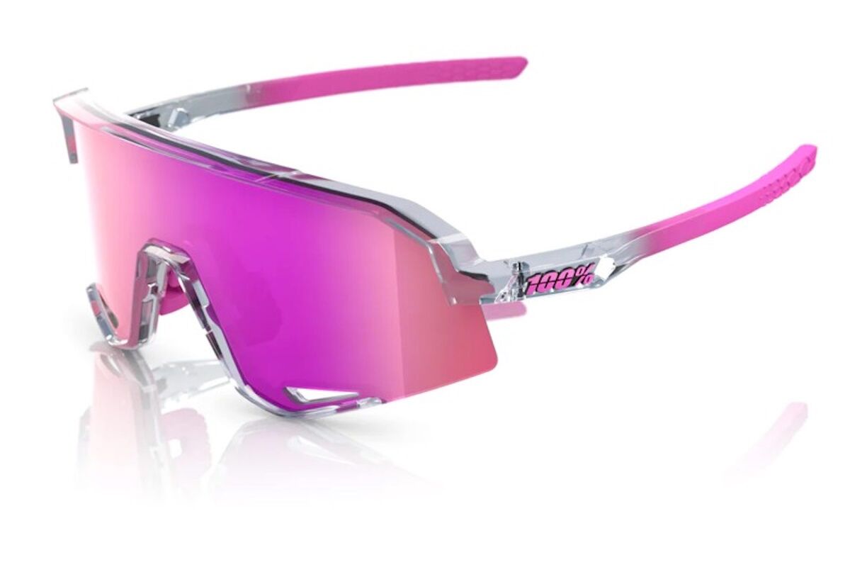 Gafas ciclismo 100% - Slendale - Polished Translucent Grey - Purple Multilayer Mirror