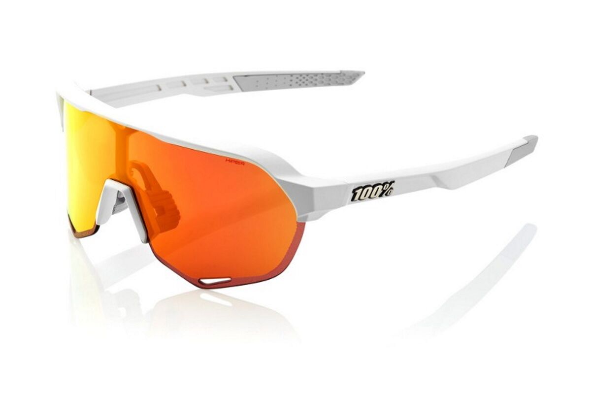 Gafas ciclismo 100% - S2® - Soft Tact Off White HiPER® Red Multilayer Mirror Lens